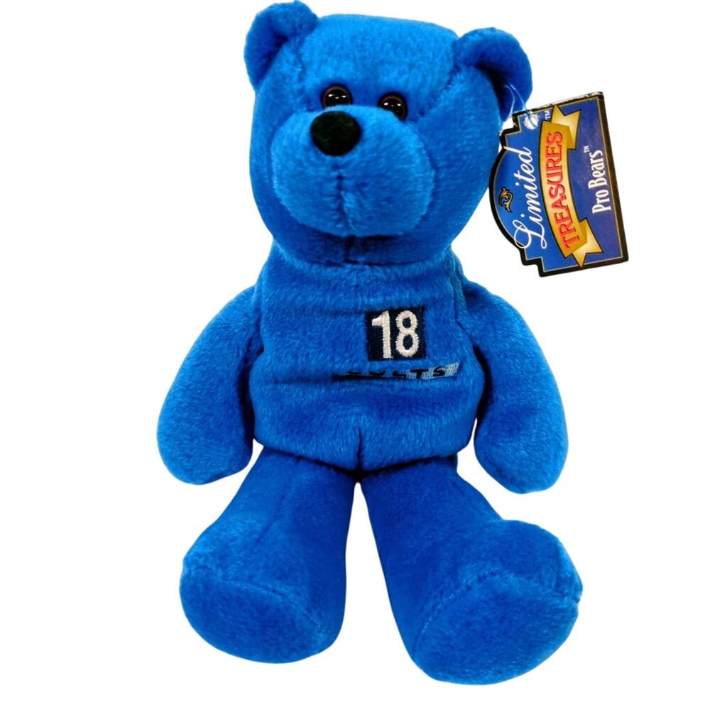 Limited Treasures Peyton Manning Indianapolis Colts NFL Pro Bear #18 Blue 9" NWT